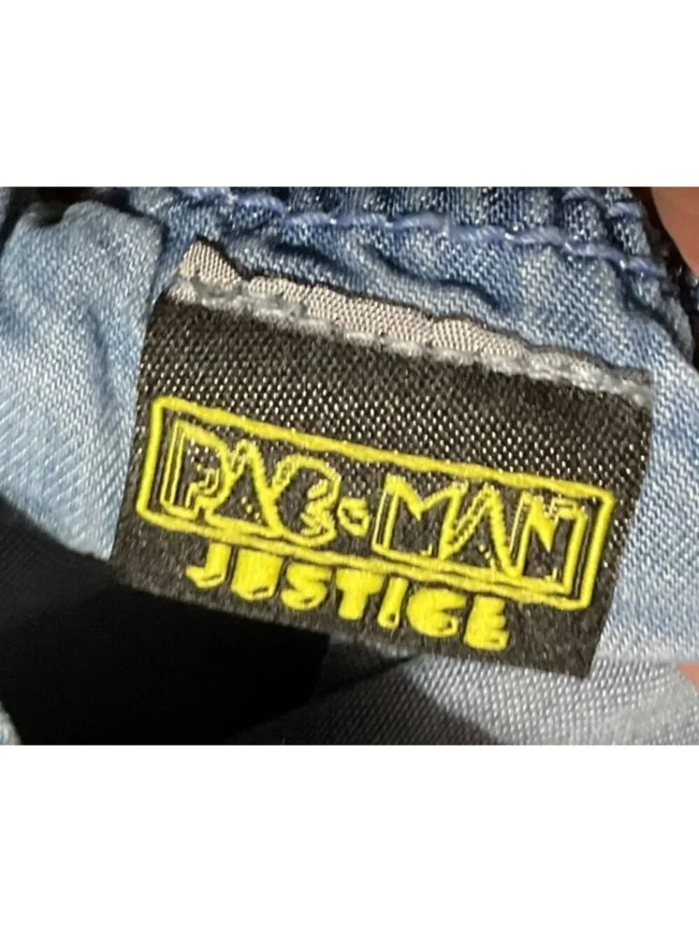 Justice Pac-Man Blue Sleeveless Romper Sz M Elastic Waist Pac-Man Zipper Girls